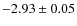 $-2.93\pm0.05$