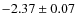 $-2.37\pm0.07$