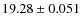 $19.28\pm0.051$