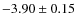 $-3.90\pm0.15$
