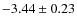 $-3.44\pm0.23$