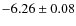 $-6.26\pm0.08$