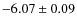 $-6.07\pm0.09$