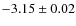 $-3.15\pm0.02$