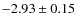 $-2.93\pm0.15$