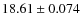 $18.61\pm0.074$