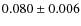 $0.080\pm0.006$