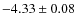 $-4.33\pm0.08$