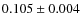 $0.105\pm0.004$