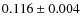 $0.116\pm0.004$