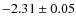 $-2.31\pm0.05$