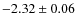 $-2.32\pm0.06$