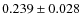 $0.239\pm0.028$