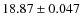 $18.87\pm0.047$
