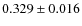 $0.329\pm0.016$