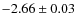 $-2.66\pm0.03$
