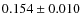 $0.154\pm0.010$