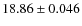 $18.86\pm0.046$