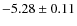 $-5.28\pm0.11$