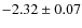 $-2.32\pm0.07$