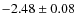 $-2.48\pm0.08$