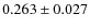 $0.263\pm0.027$