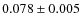 $0.078\pm0.005$