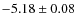 $-5.18\pm0.08$