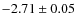 $-2.71\pm0.05$