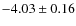 $-4.03\pm0.16$
