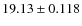 $19.13\pm0.118$