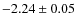 $-2.24\pm0.05$
