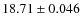 $18.71\pm0.046$