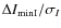 $\Delta I_{{\rm min I}} / \sigma_I$