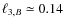 $\ell_{3,B}\simeq 0.14$