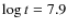 $\log t=7.9$