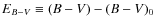 $E_{B-V} \equiv (B-V)-(B-V)_0$