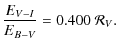 $\displaystyle %
\frac{E_{V-I}}{E_{B-V}} = 0.400 ~ \mathcal{R}_{V}.$