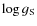 $\log g_{\rm S}$