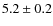$5.2\pm0.2 $