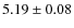 $5.19\pm0.08$