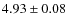 $4.93\pm0.08$