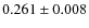 $0.261\pm0.008$