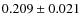 $0.209\pm0.021$