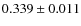 $0.339\pm0.011$