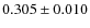 $0.305\pm0.010$