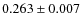 $0.263\pm0.007$