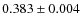 $0.383\pm0.004$