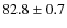 $82.8\pm0.7$