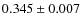 $0.345\pm0.007$